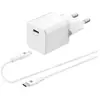 Chargeur secteur Wefix 20 W Blanc + Câble USB Type C vers USB Type C 1 m