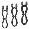 Lot de 3 USB-C vers USB-C : 0.5/1/2 M Noir