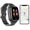 Yonis Montre Traceur GPS 4G pour Senior Enfant Localisation Température Cardio Pression Noir
