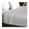 Drap plat en coton 57 fils 180x290 cm UNI blanc, par Soleil d'ocre