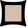 Soleil d'ocre, Coussin, Jute, Noir, 40 x 40 cm, Coton