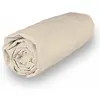 Drap housse en coton 140x190 cm percale ecru, par Soleil d'ocre