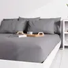 Atmosphère Soleil D Ocre - Drap housse uni 140x190 cm zzz gris