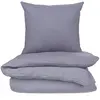Parure De Lit 260x240 Cm Violet 100% Coton Housse De Couette + 2 Taies D'oreiller 65x65 Cm Tex Home