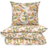 Parure De Lit 140x200 Cm Rose Clair Imprimé Percale De Coton Housse De Couette + 1 Taie D'oreiller 65x65 Cm Katia Tex Home - La Parure De Lit