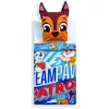 Carrefour Parure De Lit 140x200cm Bleu Foncé 100% Coton Avec Housse De Couette + 1 Taie D'oreiller 65x65cm Paw Patrol - La Parure De Lit