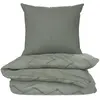 Parure de lit 240x220 cm Anthracite Tufté 100% Coton Housse de Couette...