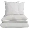 Parure De Lit 260x240 Cm Blanc Gaufré 100% Coton Bio Housse De Couette + 2 Taies D'oreiller 65x65 Cm Tex Home - La Parure De Lit