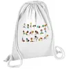 Fabulous Sac de Gym en Coton Blanc Yoga pour Enfants Asanas Dessin 12 ...