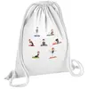 Non communiqué Fabulous Sac de Gym en Coton Blanc Yoga Enfants Asanas 12 Litres