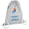 Non communiqué Fabulous Sac de Gym en Coton Gris Un enfant c'est un Insurgé 12 Litres