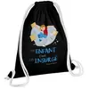 Non communiqué Fabulous Sac de Gym en Coton Noir Un enfant c'est un Insurgé 12 Litres
