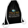 Fabulous Sac de Gym en Coton Noir J'peux pas j'ai des enfants 12 Litre...