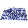 LINANDELLE TEXTILE & LINGE DE MAISON Lot de 2 bavoirs coton carreaux vichy Normand bleu 50x50