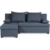 Canapé d'angle réversible   tissu bleu   192 x 143 x 79 cm JOSSBLEU