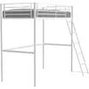 Lit mezzanine ELIOT 90 x 190 cm - Métal - Sommier inclus - Blanc