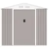 ARCHER Abri de jardin en acier 4,07 m² - Kit d'ancrage inclus - Taupe