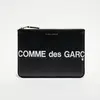 Portefeuille Comme Des Garcons  Comme Des Garçons Wallet Enveloppe Huge Logo en cuir noir