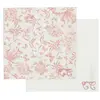 Set de 2 langes Toile de Jouy rose (70 x 70 cm)