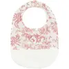 Non communiqué Tartine et Chocolat - Bavoir toile de Jouy pêche Vieux rose et blanc