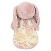Peluche bruit blanc lapin Toile de Jouy rose