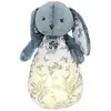 Peluche bruit blanc lapin Toile de Jouy bleu