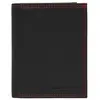 Portefeuille Lancaster en cuir ref_25386 Noir/Rouge 9.5*11.5*2