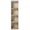 COMPO Meuble de rangement 4 cases en colonne décor chêne - H123 cm