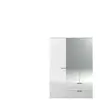 Armoire 3 portes 2 tiroirs OPUS coloris blanc brillant