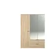 Armoire 3 portes 2 tiroirs OPUS coloris chêne corvo