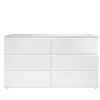 Commode 6 tiroirs OPUS coloris blanc brillant