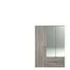 Armoire 3 portes 2 tiroirs OPUS coloris chêne corvo gris