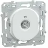 Schneider Prise TV simple Ovalis Schneider Blanc