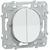 Schneider - Ovalis - combiné va et vient+poussoir - 10AX - Blanc (S320285)