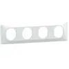 Schneider Plaque de finition quadruple Schneider Electric Ovalis blanc