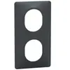 Schneider Ovalis - Plaque de finition - 2 postes Vertical - entraxe 71mm - Anthracite