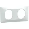 Schneider Ovalis - plaque de finition - 2 postes horizontal - entraxe 71 mm - blanc