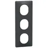 SCHNEIDER OVALIS PLAQUE TRIPLE VERTICALE ANTHRACITE - S340726