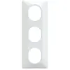 Schneider Plaque de finition triple verticale Schneider Electric Ovalis blanc