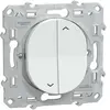 Commande volet roulant 2 boutons Schneider Ovalis blanc