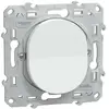 Poussoir Schneider Ovalis blanc