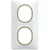 Plaque de finition 2 postes Schneider Ovalis S320724D coloris blanc av...