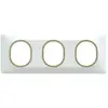 Plaque de finition 3 postes Schneider Ovalis S320706D coloris blanc av...