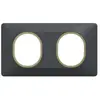 Plaque de finition 2 postes Schneider Ovalis S340704E coloris...