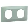 Plaque de finition 2 postes Schneider Ovalis S320704A coloris sauge l....