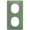 Plaque de finition 2 postes Schneider Ovalis S320724B coloris vert for...