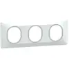 Plaque de finition 3 postes Schneider Ovalis S320706F coloris blanc av...