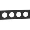 Plaque Odace Noir Onyx 4 postes (S940708)