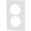 Plaque Odace Blanc craie 2 postes 57mm (S920714)