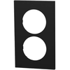 Plaque Odace Noir Onyx 2 postes 57mm (S940714)